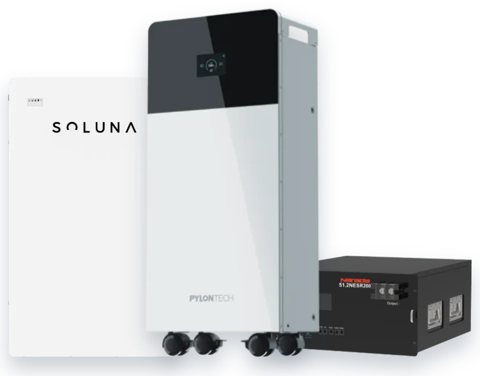 Soluna, Pylontech and Narada batteries